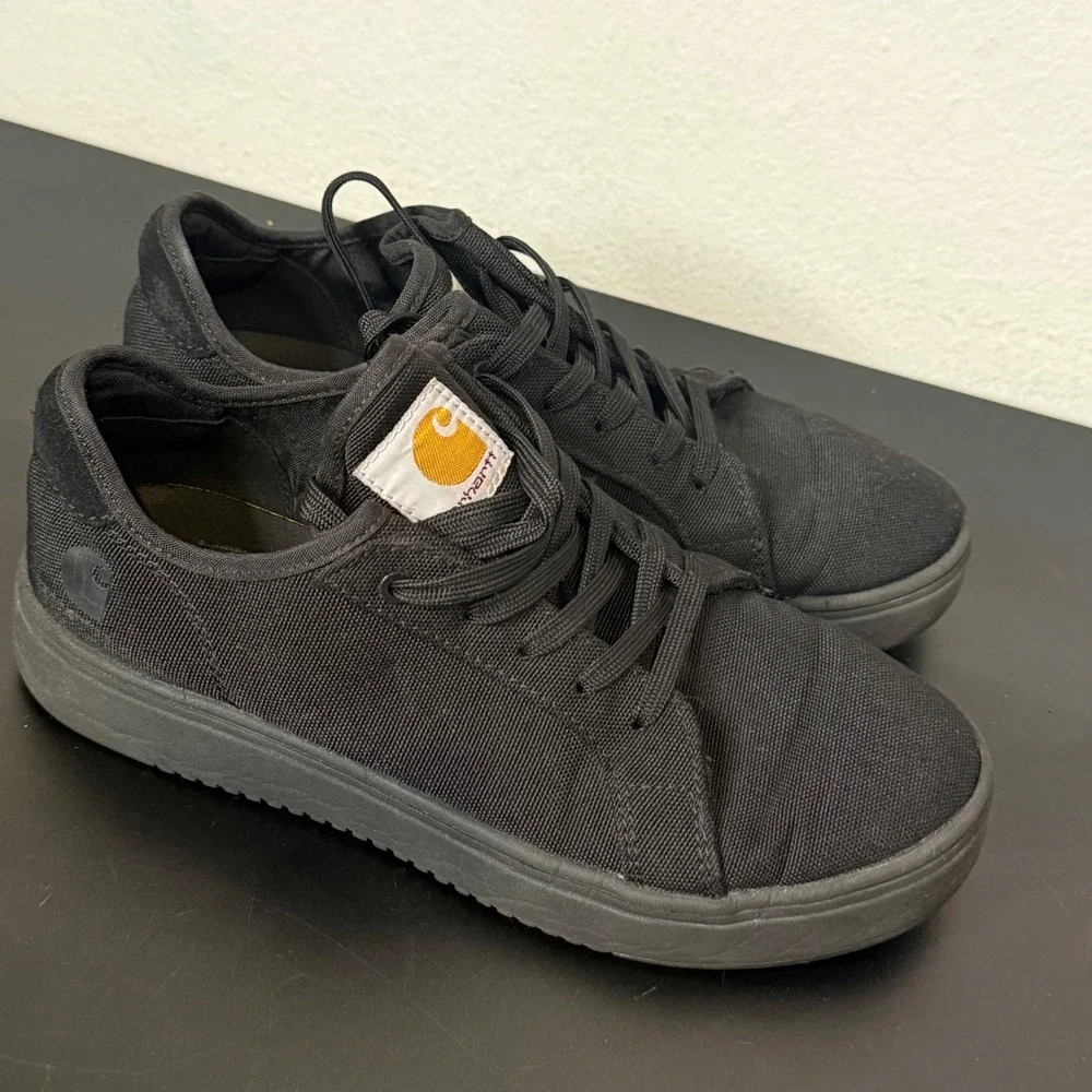 Carhartt Detroit Nano Toe Canvas Mens Work Sneakers Size 7.5 Black Lace Up